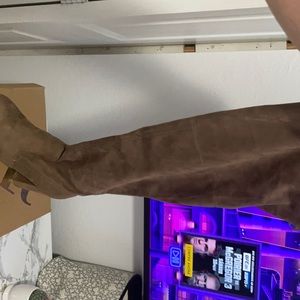 Knee high wide fit boots